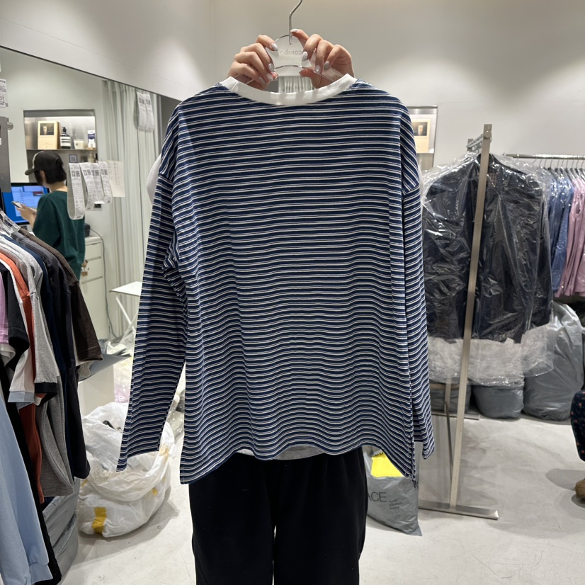 COMBO韓國代購㊣女士新品休閑時尚26春夏推薦職業長袖T恤春款COM_BO長袖T恤