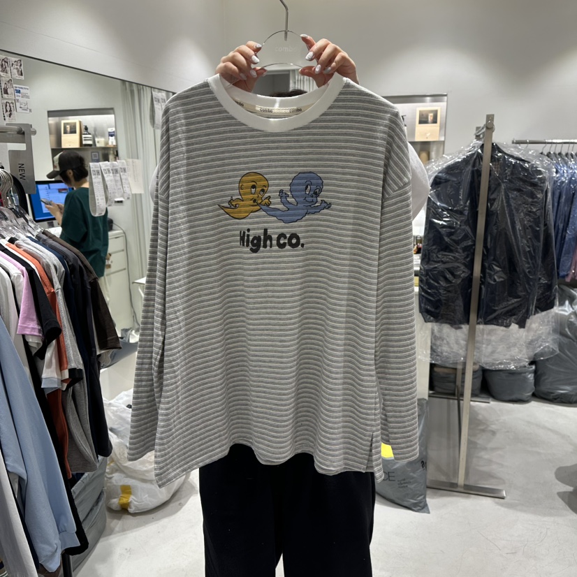 COMBO韓國代購㊣女士新品休閑時尚26春夏推薦職業長袖T恤春款COM_BO長袖T恤圖色1