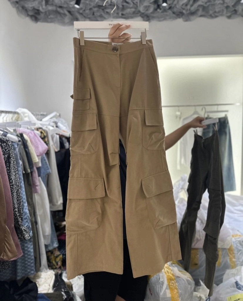 TYCHE韓國代購㊣女士新品職業真品休閑熱賣推薦休閑褲工裝褲TYCHE休閑褲圖色1