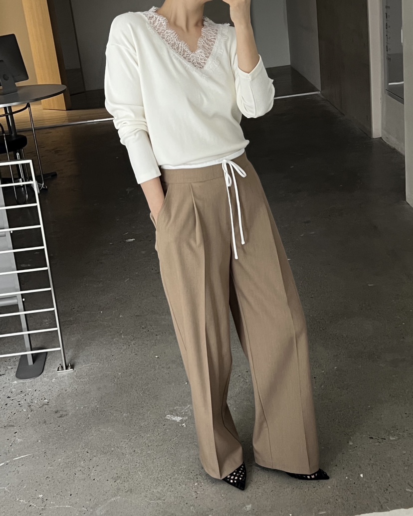 VERNI韓國代購㊣女士新款26春夏職業真品熱賣休閑人氣休閑褲VERNI休閑褲