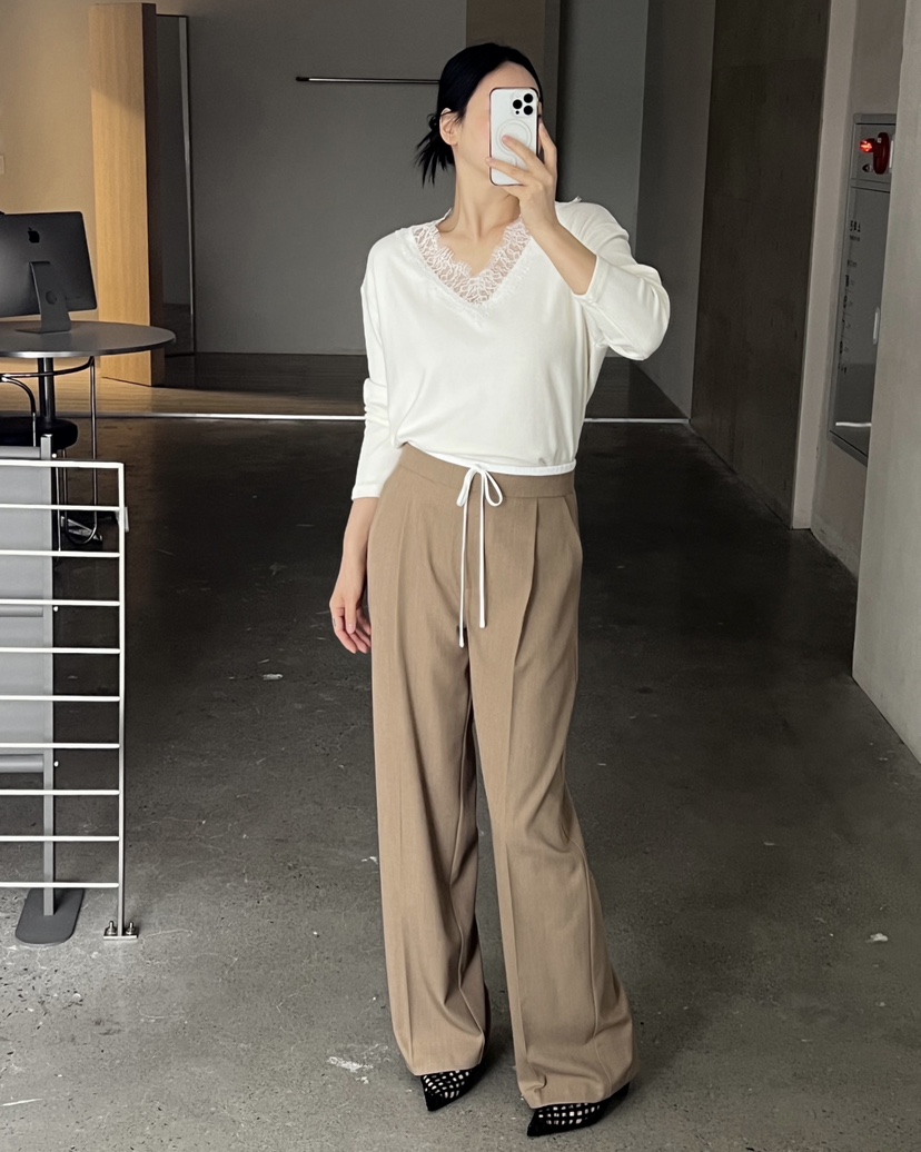 VERNI韓國代購㊣女士新款26春夏職業真品熱賣休閑人氣休閑褲VERNI休閑褲