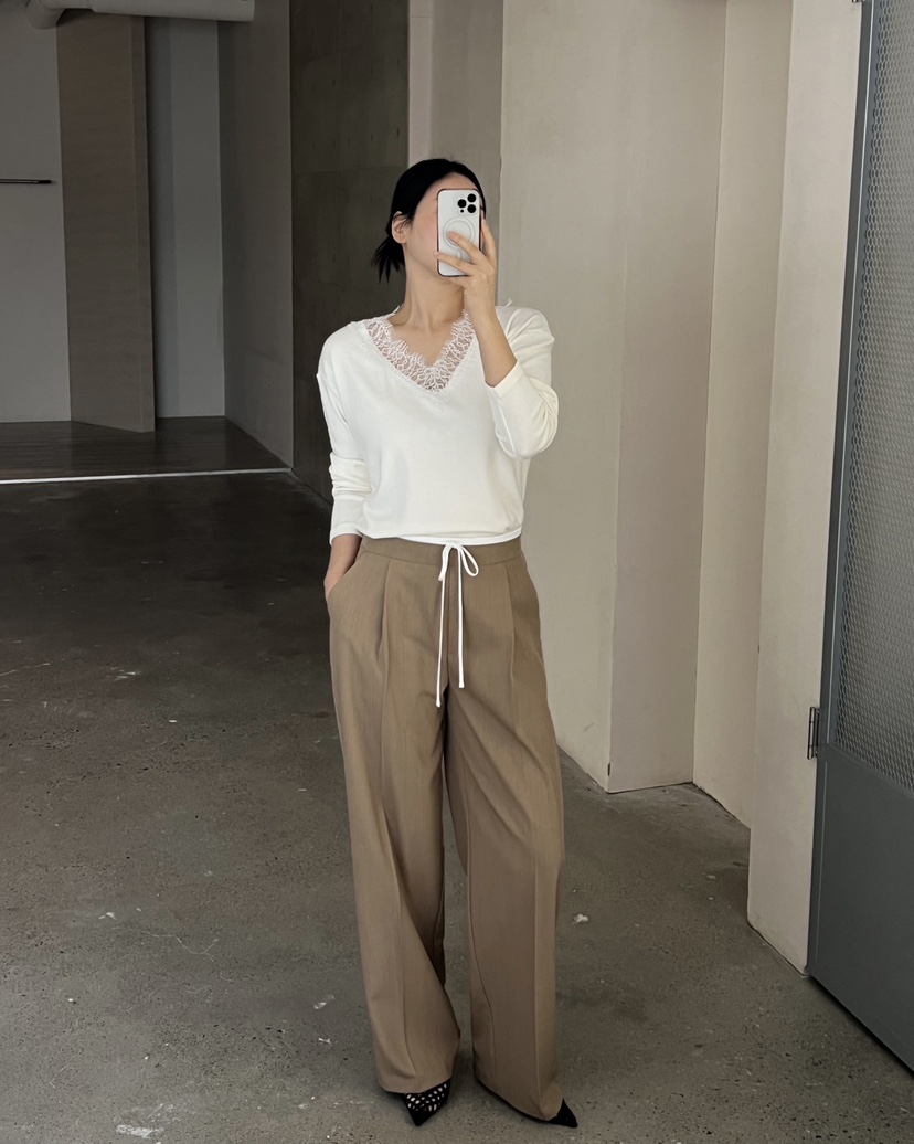 VERNI韓國代購㊣女士新款26春夏職業真品熱賣休閑人氣休閑褲VERNI休閑褲