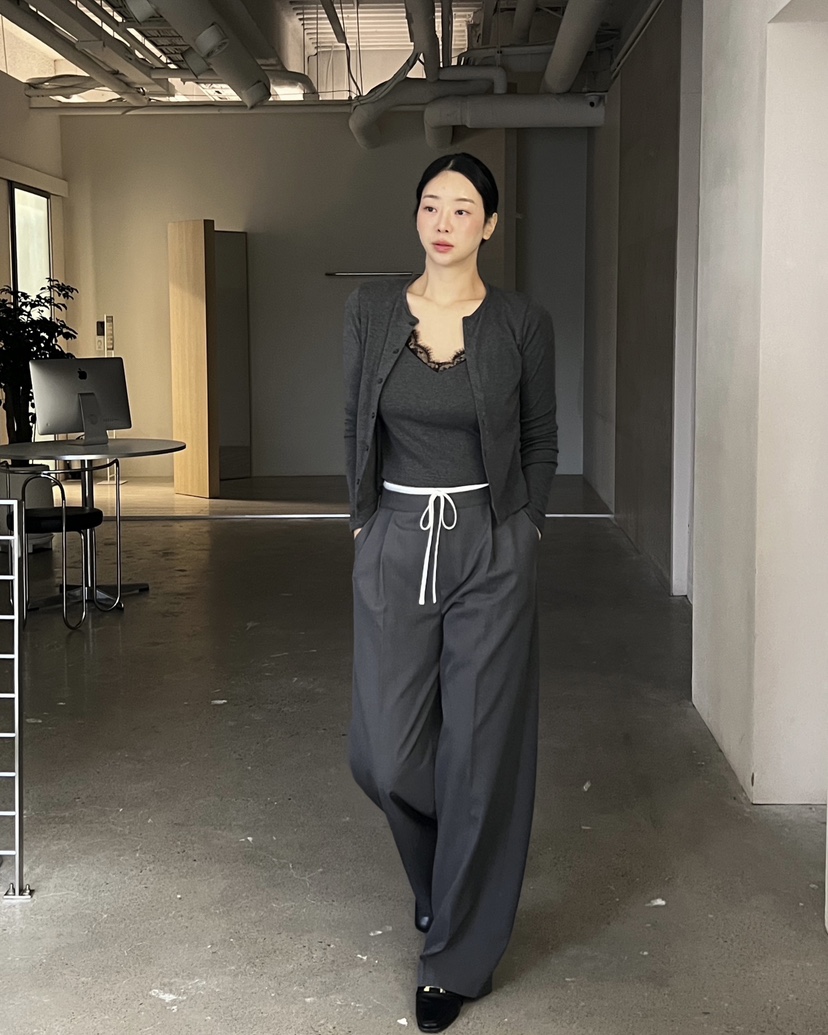 VERNI韓國代購㊣女士新款26春夏職業真品熱賣休閑人氣休閑褲VERNI休閑褲