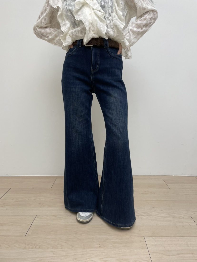 MILLIMETER東大門直郵㊣女裝新品熱賣職業牛仔褲不含腰帶喇叭MILLIMETER/MGML牛仔褲