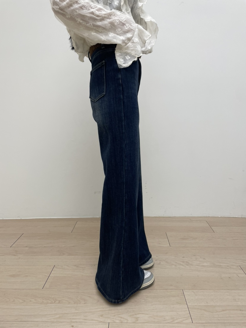 MILLIMETER東大門直郵㊣女裝新品熱賣職業牛仔褲不含腰帶喇叭MILLIMETER/MGML牛仔褲