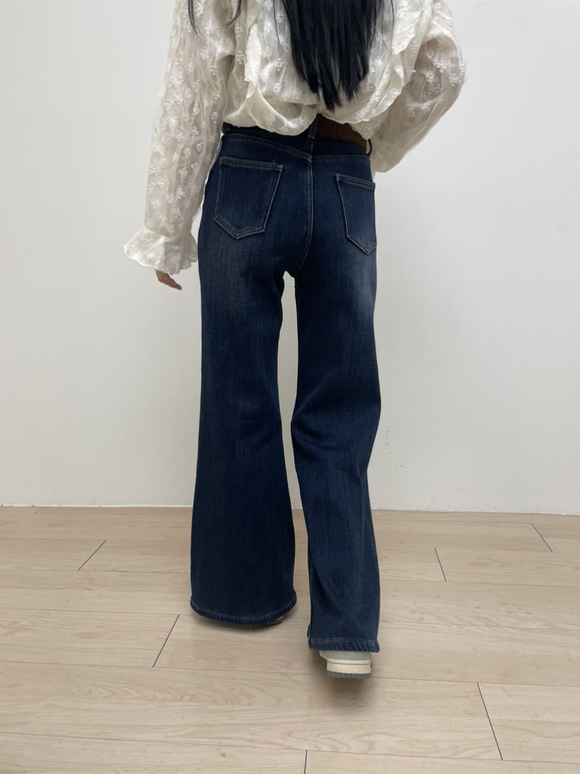 MILLIMETER東大門直郵㊣女裝新品熱賣職業牛仔褲不含腰帶喇叭MILLIMETER/MGML牛仔褲