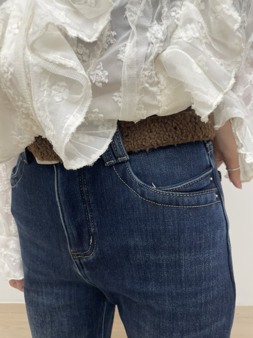 MILLIMETER東大門直郵㊣女裝新品熱賣職業牛仔褲不含腰帶喇叭MILLIMETER/MGML牛仔褲