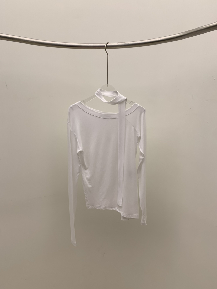 SEOLO韓國直郵㊣女裝新品熱賣休閑職業26春夏長袖T恤含脖帶圍巾Seolo seoul長袖T恤圖色3