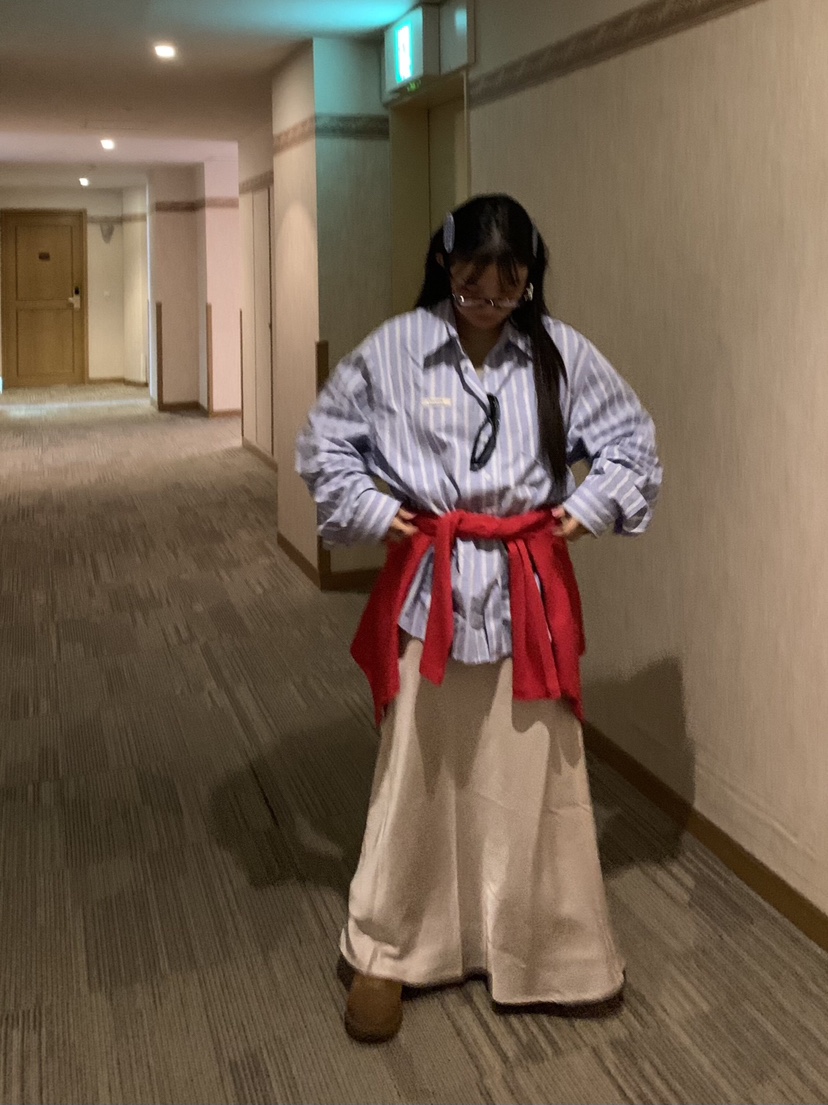 LIKEVAM㊣東大門實拍女裝新款人氣26春夏休閑時尚推薦長裙緞面LIKEVAM長裙