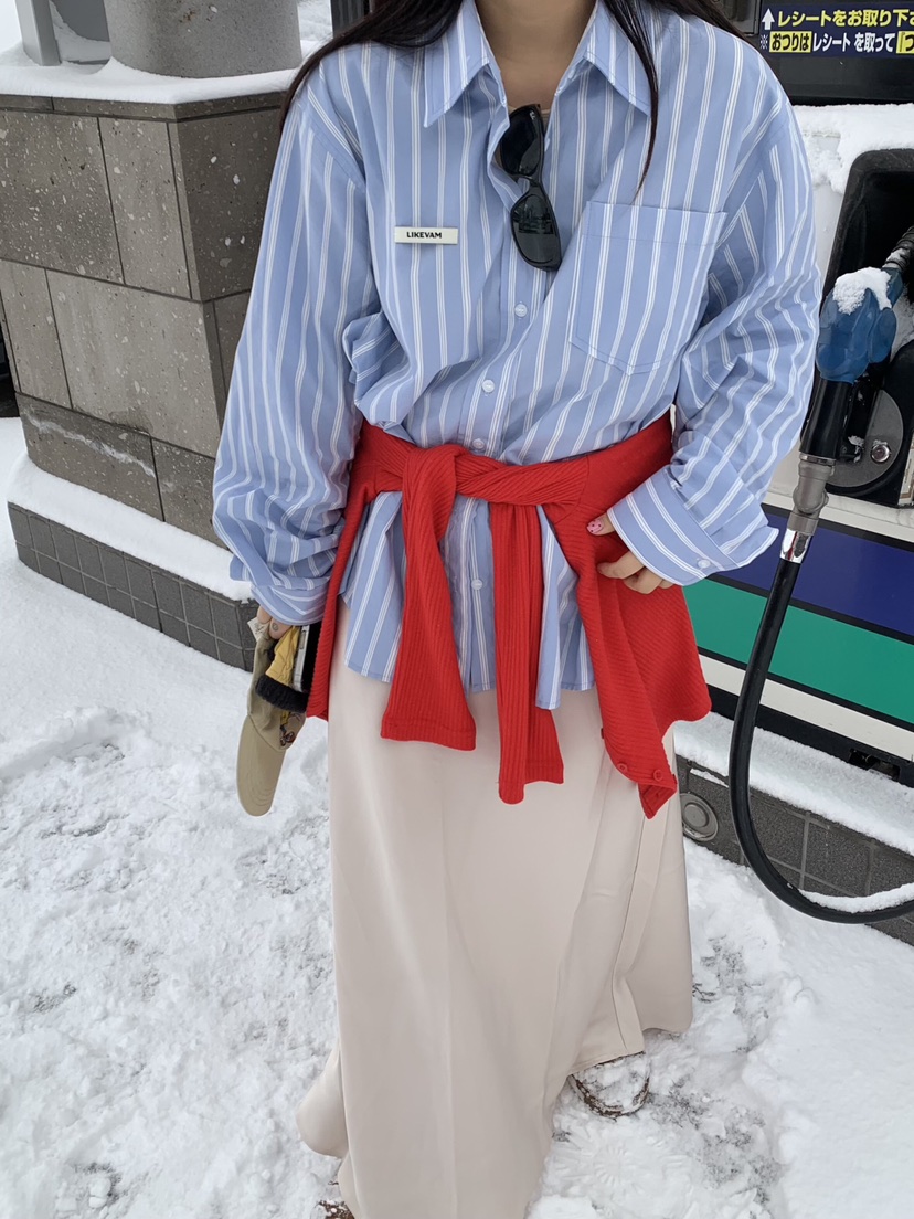 LIKEVAM㊣東大門實拍女裝新款人氣26春夏休閑時尚推薦長裙緞面LIKEVAM長裙