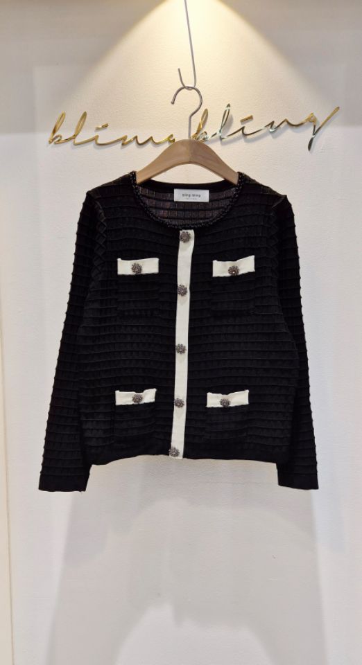 BLING BLING-S/RICO韓國直郵㊣女士新款人氣針織衫華夫格BLING BLING-S/RICO針織衫圖色3