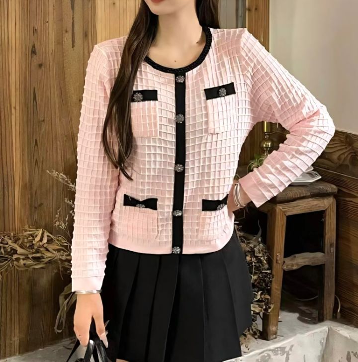 RICO/BLING BLING-S東大門直郵㊣女裝新款真品針織衫華夫格RICO/BLING BLING-S針織衫