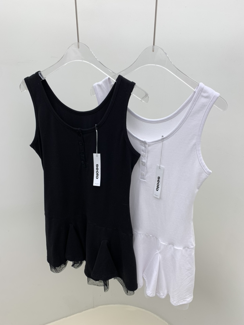 SEOLO韓國代購㊣女士新款時尚推薦職業真品人氣26春夏連衣裙蕾絲Seolo seoul連衣裙