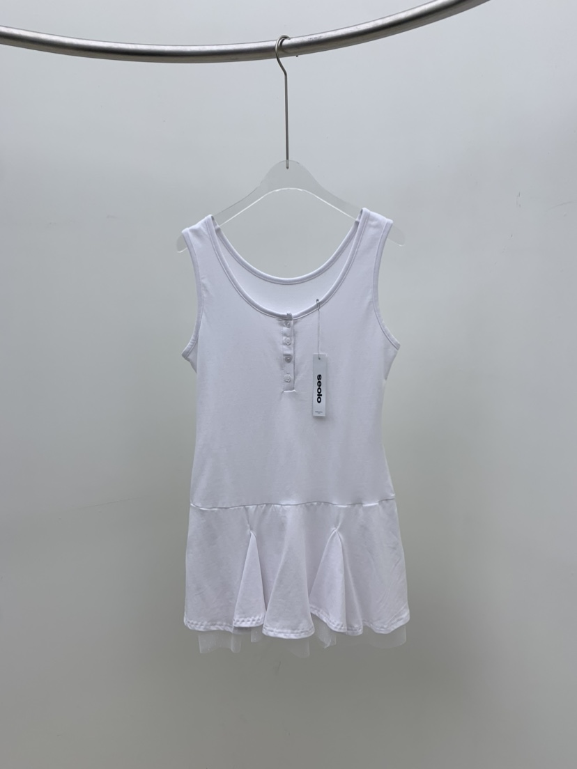 SEOLO韓國代購㊣女士新款時尚推薦職業真品人氣26春夏連衣裙蕾絲Seolo seoul連衣裙