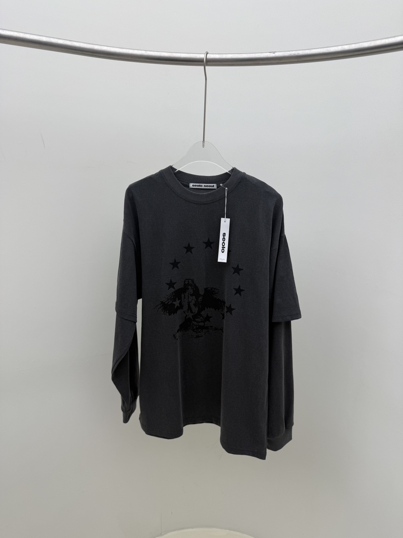 SEOLO㊣東大門代購女士新款時尚真品熱賣人氣推薦職業長袖T恤Seolo seoul長袖T恤圖色1