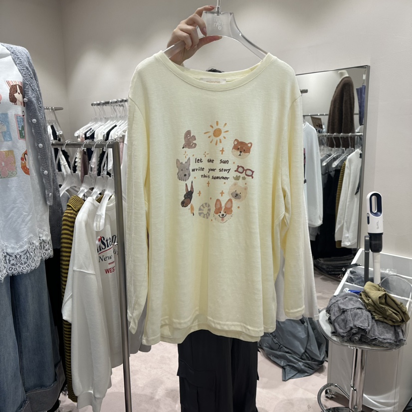 MIMME/LOOKK東大門直郵㊣女士新品人氣推薦熱賣長袖T恤春款MIMME/LOOKK長袖T恤圖色1