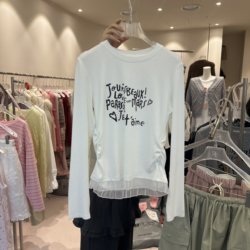 MIMME/LOOKK東大門直郵㊣女裝新款熱賣真品推薦長袖T恤春款MIMME/LOOKK長袖T恤圖色1