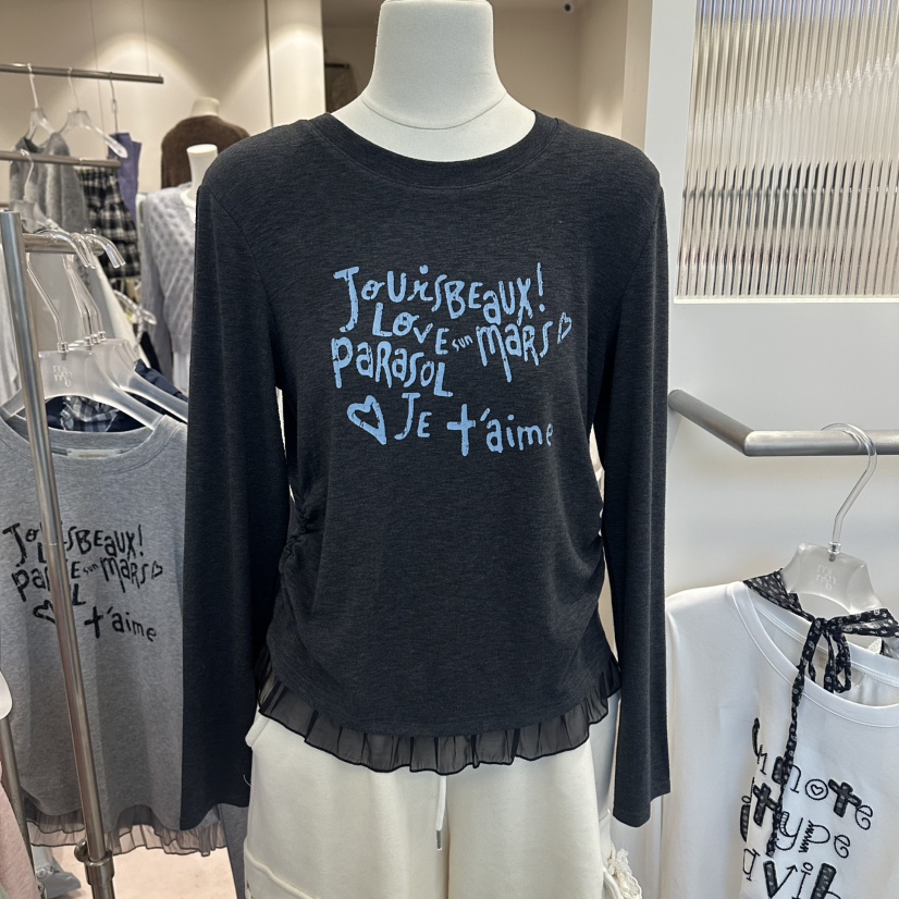 MIMME/LOOKK東大門直郵㊣女裝新款熱賣真品推薦長袖T恤春款MIMME/LOOKK長袖T恤圖色2