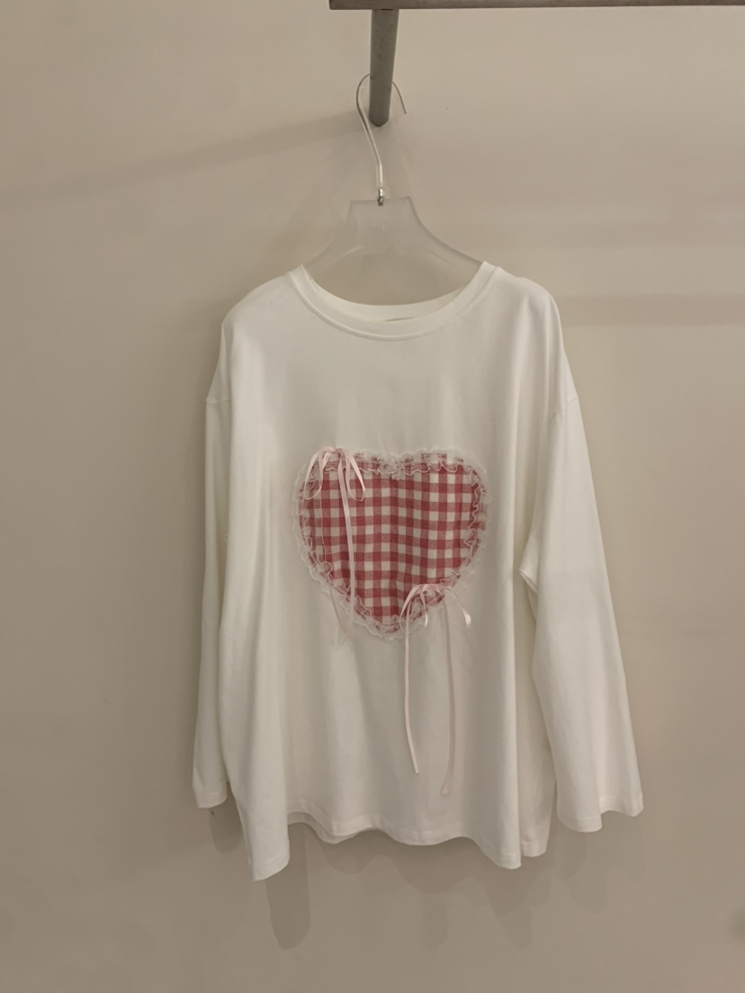 MIMME/LOOKK韓國代購㊣女裝新品26春夏推薦長袖T恤春款格紋MIMME/LOOKK長袖T恤圖色1