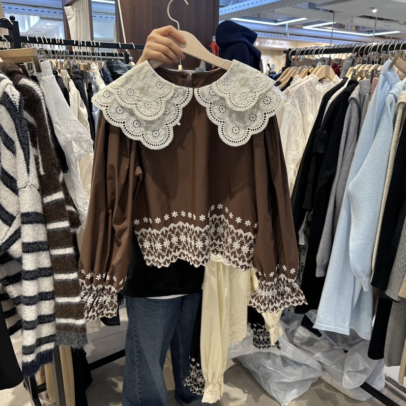 DREAM GIRIS/HOT PLACE韓國代購㊣女裝新品26春夏襯衫蕾絲衫DREAM GIRIS/HOT PLACE襯衫/蕾絲衫圖色2