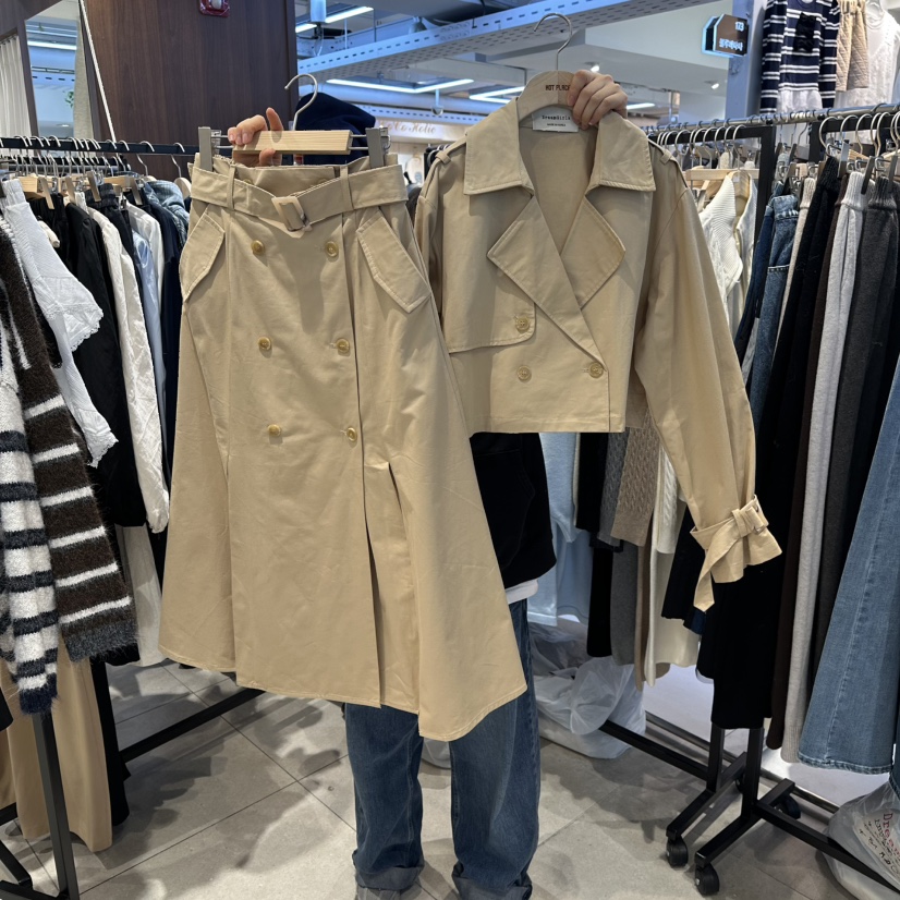 DREAM GIRIS/HOT PLACE㊣東大門代購女裝新品推薦套裝含腰帶套裝短款DREAM GIRIS/HOT PLACE套裝圖色1