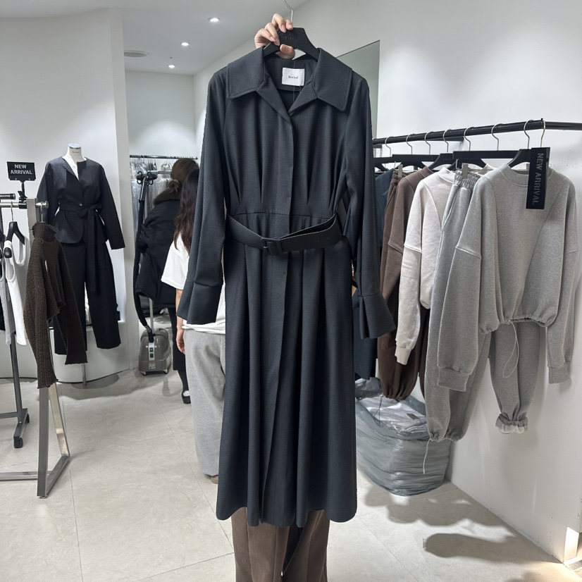 BETHEL㊣東大門實拍女士新款熱賣時尚26春夏連衣裙含腰帶春款BETHEL連衣裙圖色2