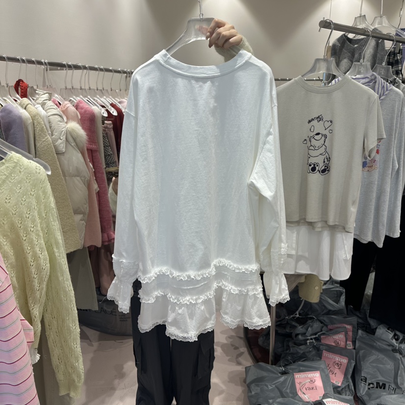 MIMME/LOOKK韓國直郵㊣女士新品推薦26春夏時尚長袖T恤春款MIMME/LOOKK長袖T恤