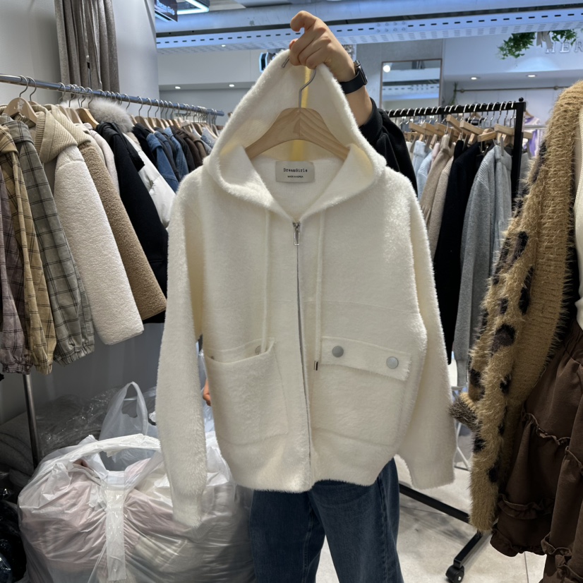 DREAM GIRIS/HOT PLACE㊣東大門實拍女裝新品職業衛衣口袋貂皮DREAM GIRIS/HOT PLACE衛衣圖色1