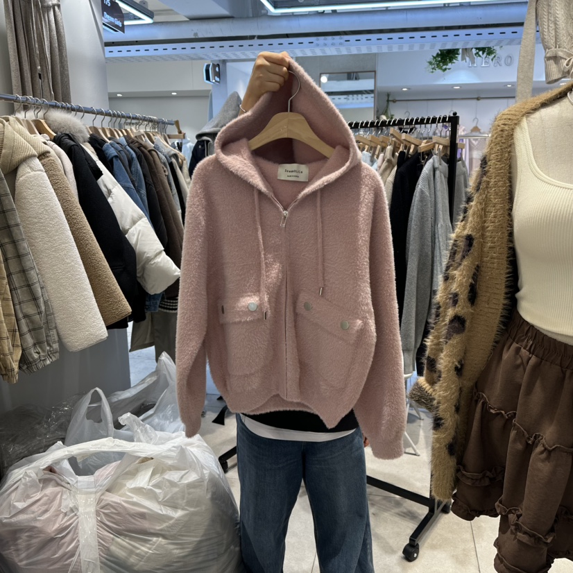 DREAM GIRIS/HOT PLACE㊣東大門實拍女裝新品職業衛衣口袋貂皮DREAM GIRIS/HOT PLACE衛衣圖色2