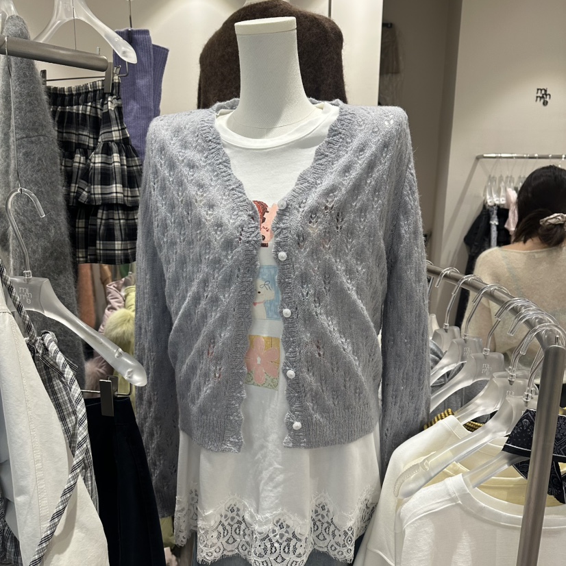 MIMME/LOOKK東大門直郵㊣女士新品職業針織衫不含內搭馬海毛春款MIMME/LOOKK針織衫圖色2