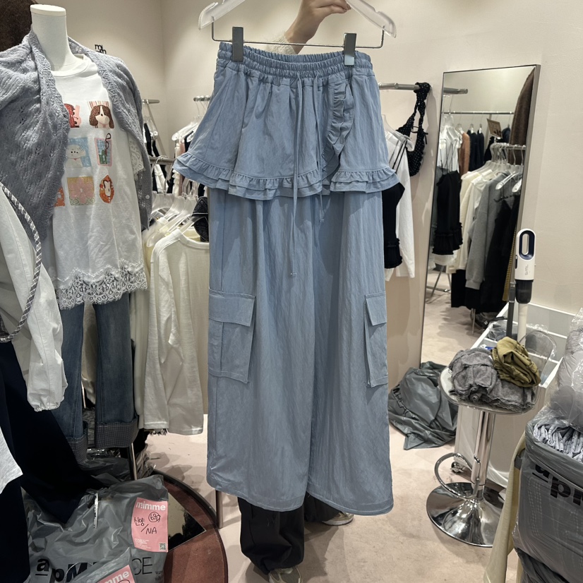 MIMME/LOOKK東大門直郵㊣女士新品休閑熱賣裙褲工裝春款連帽MIMME/LOOKK裙褲圖色2