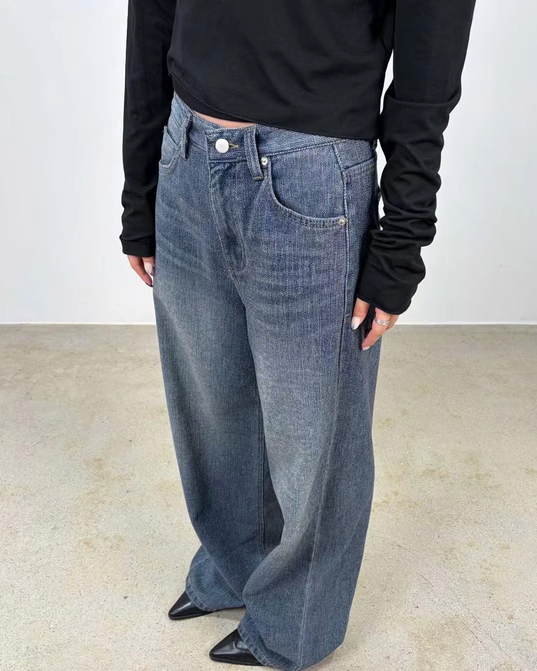 VIVITIKO韓國直郵㊣女士新品休閑熱賣時尚26春夏人氣牛仔褲VIVITIKO牛仔褲