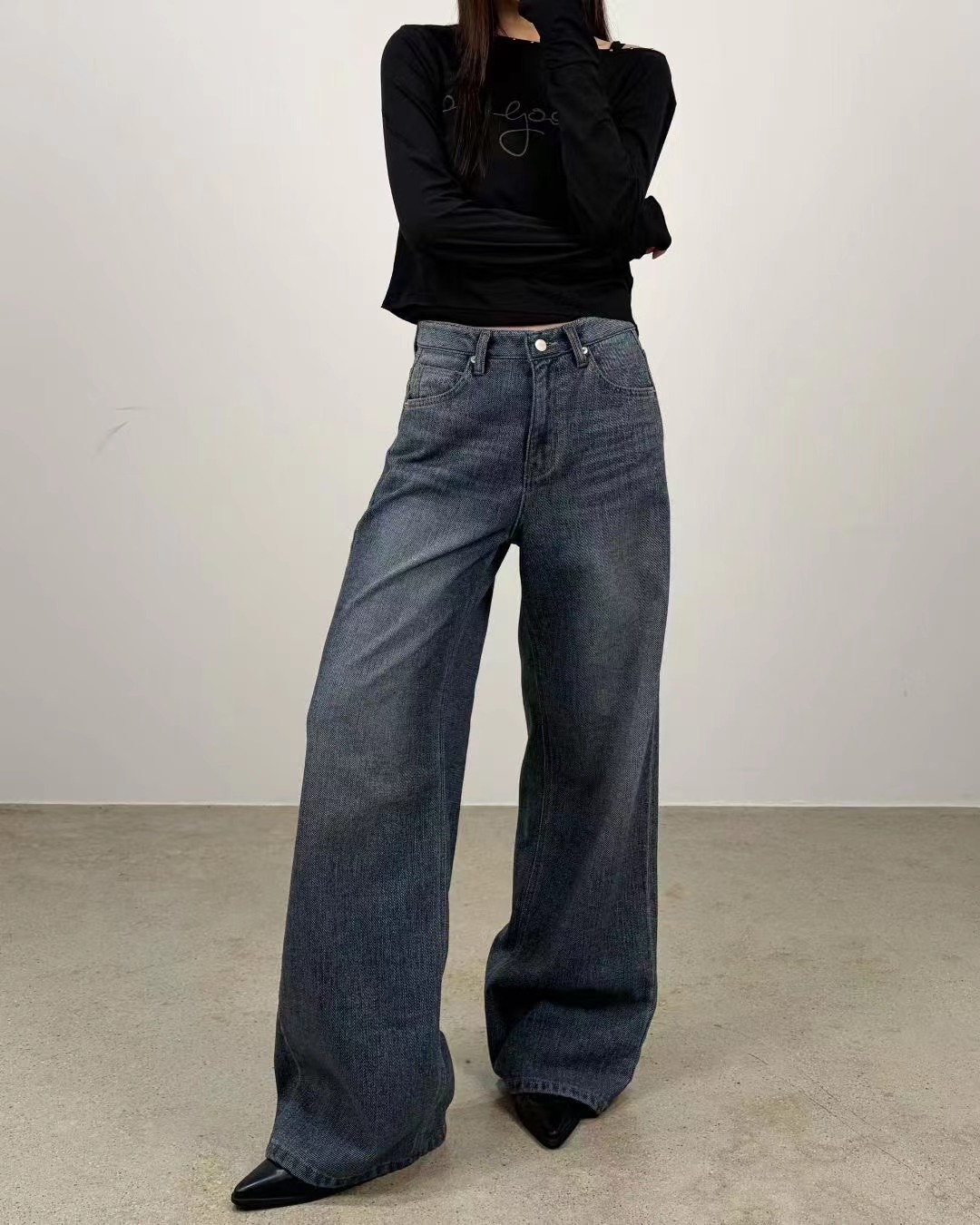 VIVITIKO韓國直郵㊣女士新品休閑熱賣時尚26春夏人氣牛仔褲VIVITIKO牛仔褲