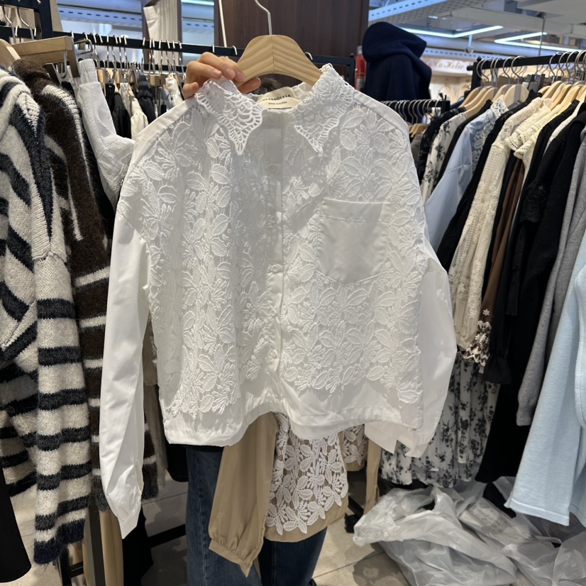 DREAM GIRIS/HOT PLACE東大門直郵㊣女士新品時尚襯衫蕾絲衫DREAM GIRIS/HOT PLACE襯衫/蕾絲衫圖色1