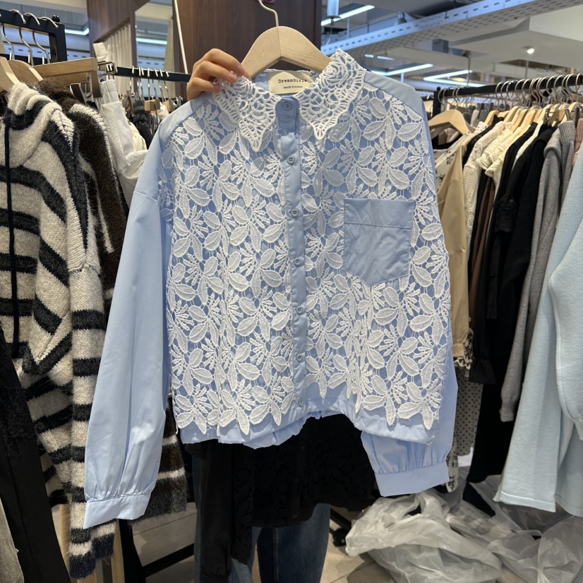 DREAM GIRIS/HOT PLACE東大門直郵㊣女士新品時尚襯衫蕾絲衫DREAM GIRIS/HOT PLACE襯衫/蕾絲衫圖色2