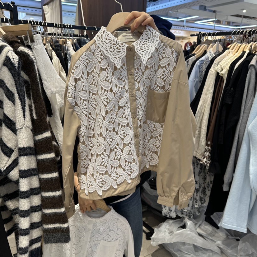 DREAM GIRIS/HOT PLACE東大門直郵㊣女士新品時尚襯衫蕾絲衫DREAM GIRIS/HOT PLACE襯衫/蕾絲衫圖色3