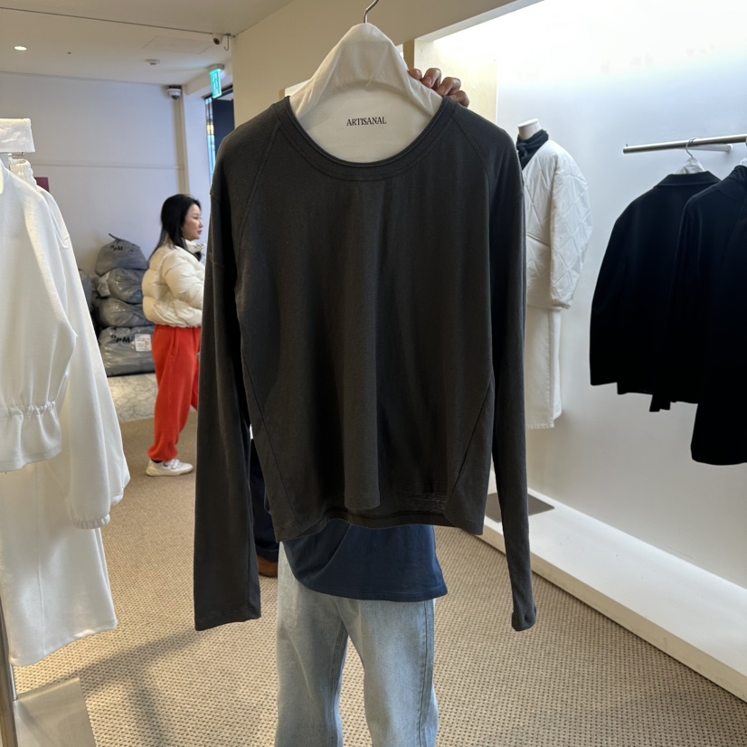 ARTISANAL㊣東大門實拍女士新品休閑熱賣推薦人氣長袖T恤春款ARTISANAL長袖T恤圖色3