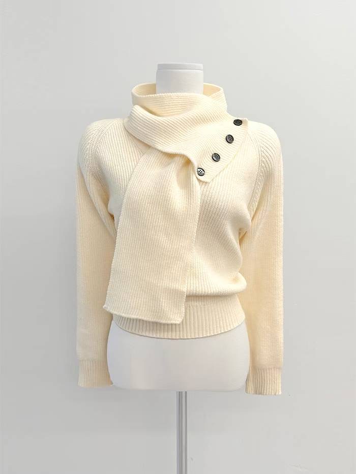 IT東大門實拍女裝新品人氣休閑職業熱賣推薦針織衫不含圍巾IT針織衫圖色1