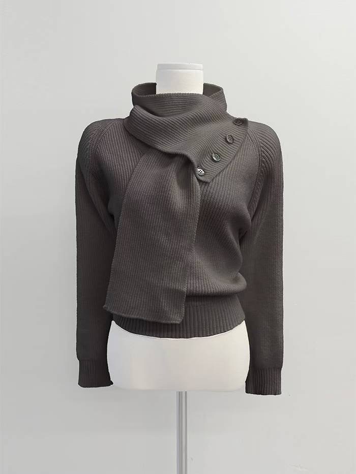 IT東大門實拍女裝新品人氣休閑職業熱賣推薦針織衫不含圍巾IT針織衫圖色2