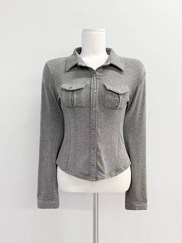 IT韓國直郵女裝新品時尚休閑熱賣人氣25秋冬推薦襯衫蕾絲衫IT襯衫/蕾絲衫圖色2