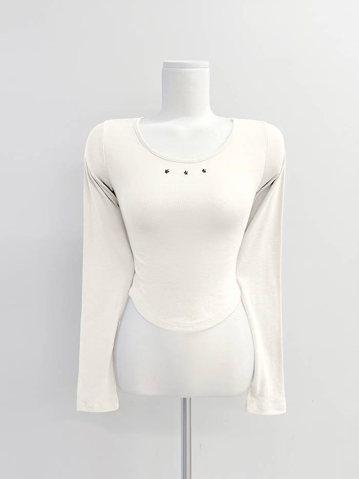 IT東大門實拍女裝新款休閑職業25秋冬熱賣推薦時尚長袖T恤IT長袖T恤圖色1