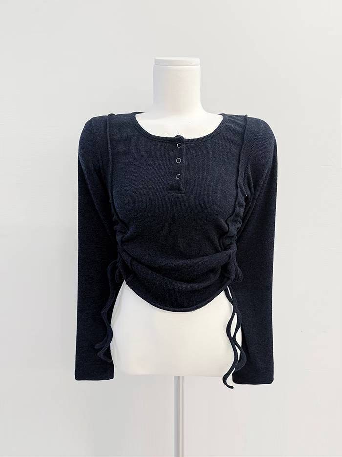 IT東大門實拍女裝新款時尚熱賣推薦人氣25秋冬休閑針織衫IT針織衫圖色2