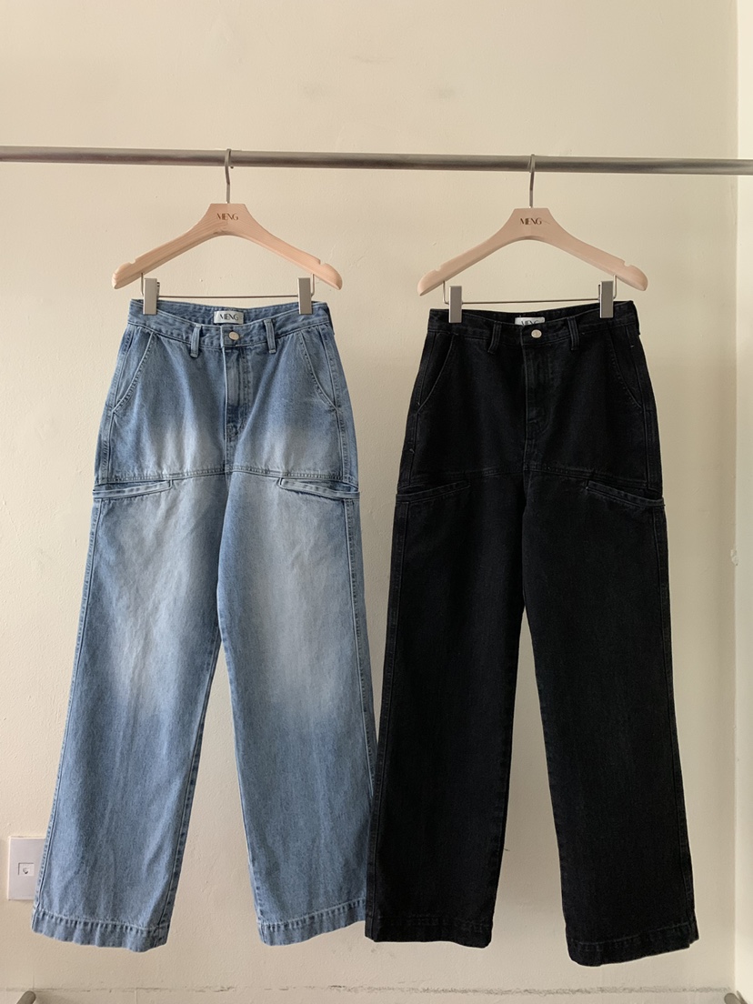 MENG東大門實拍女士新款職業真品熱賣時尚26春夏休閑牛仔褲MENG牛仔褲