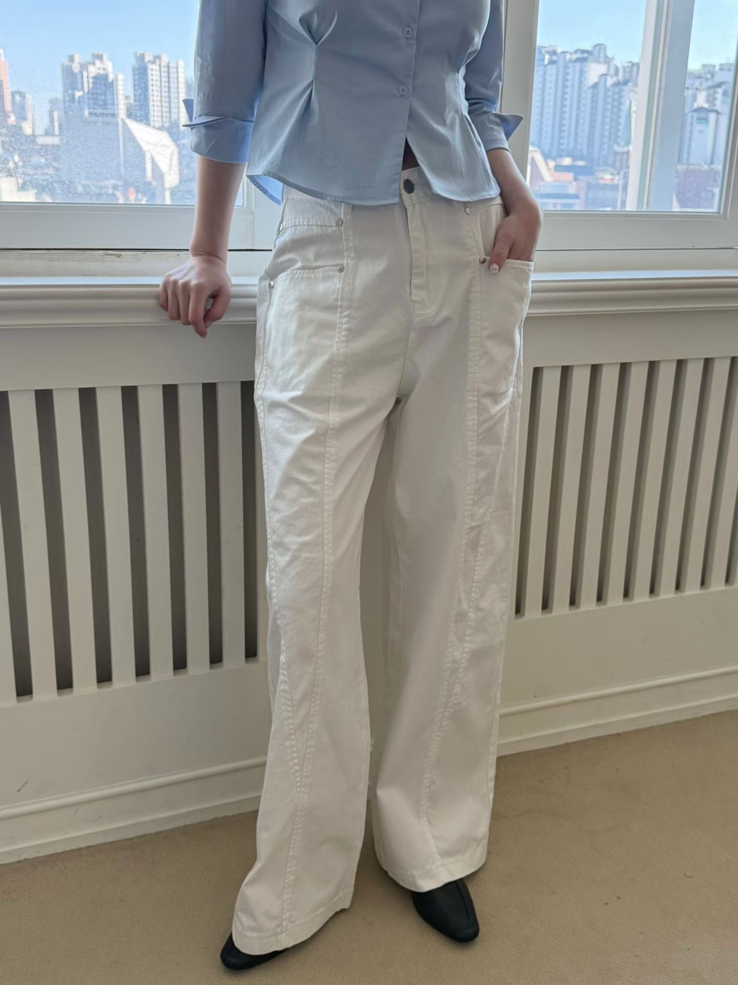 IT東大門代購女士新款26春夏人氣真品職業熱賣休閑牛仔褲IT牛仔褲