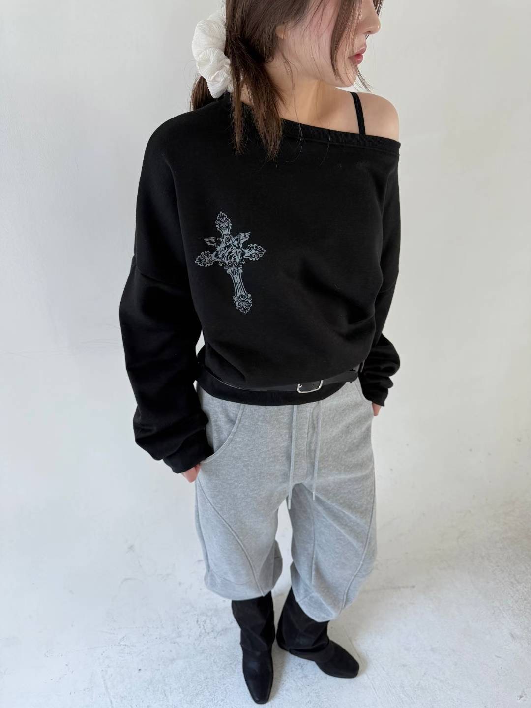 IT東大門實拍女裝新款休閑時尚26春夏熱賣人氣真品職業衛衣IT衛衣