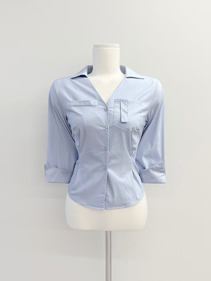 IT東大門直郵女士新款26春夏時尚休閑推薦人氣襯衫蕾絲衫IT襯衫/蕾絲衫圖色2