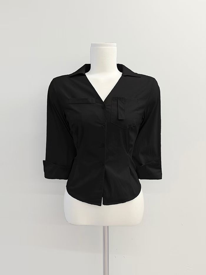 IT東大門直郵女士新款26春夏時尚休閑推薦人氣襯衫蕾絲衫IT襯衫/蕾絲衫圖色3