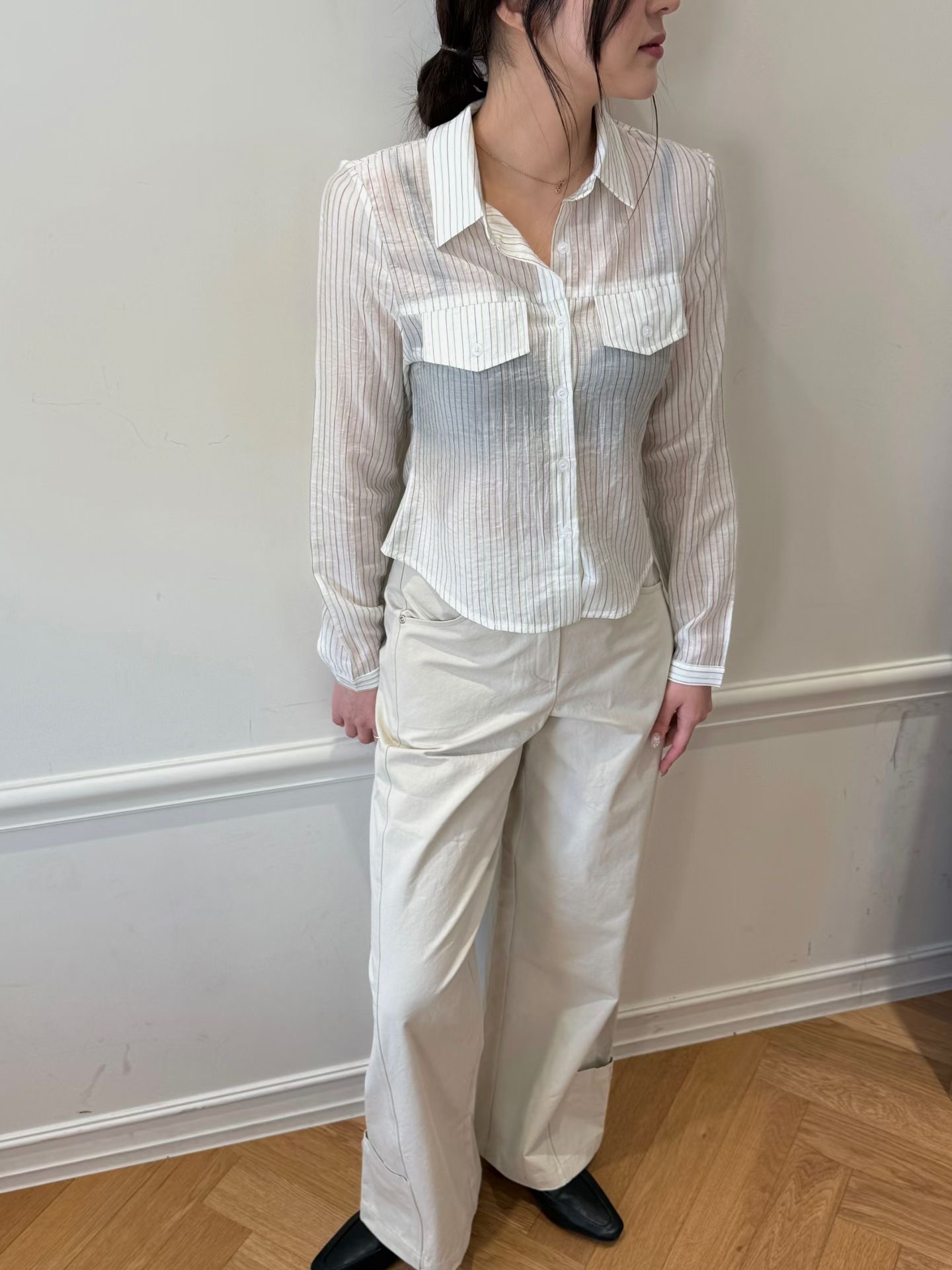 IT韓國直郵女裝新品休閑真品人氣時尚職業熱賣襯衫蕾絲衫IT襯衫/蕾絲衫