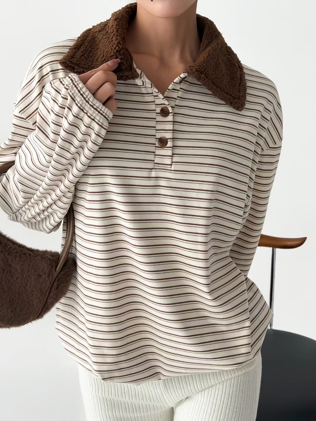 GUSSINE韓國代購女裝新款真品時尚26春夏熱賣休閑長袖T恤GUSSINE長袖T恤圖色1