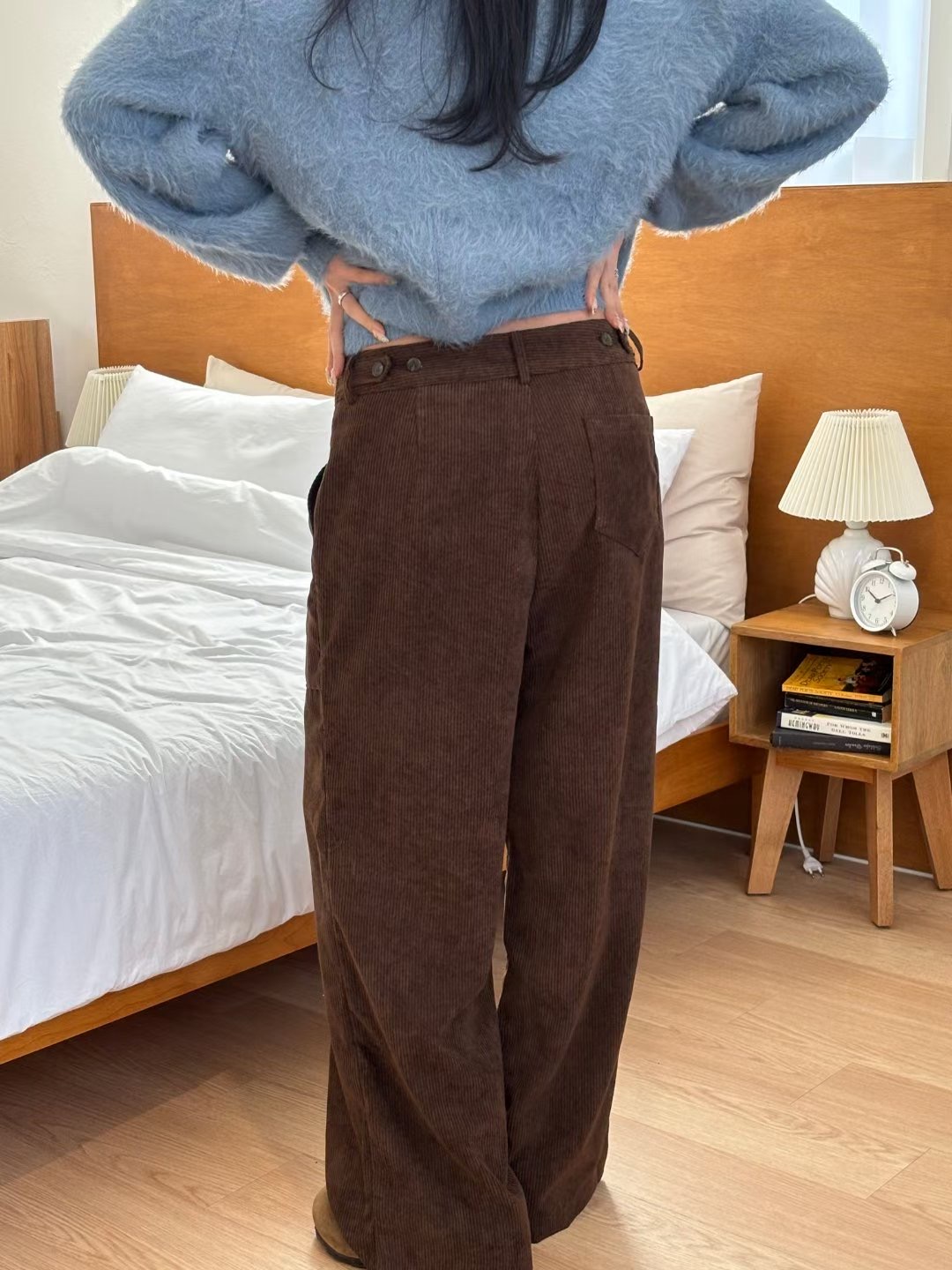 YANGPA韓國直郵女士新品熱賣時尚真品推薦職業休閑褲燈芯絨YANGPA休閑褲